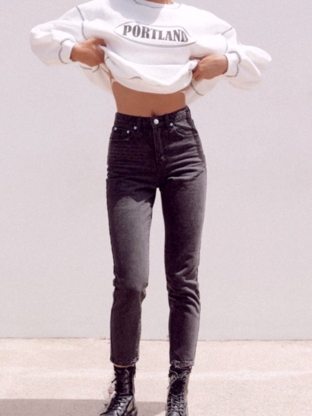 Princess Polly Zaiden Jeans US 4 Black High Rise Straight Leg NWT